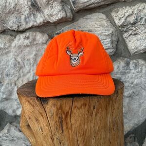 Vintage Winchester Winter Hat Deer Embroidery Blaze Orange Hunting Baseball Cap
